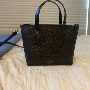 Black kate spade sparkle purse